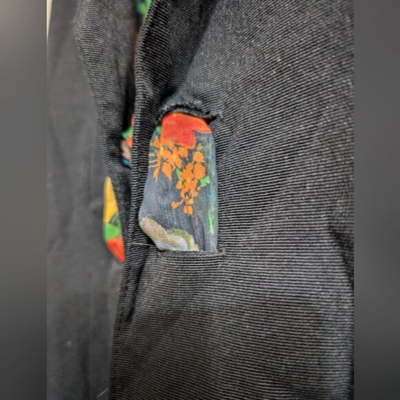 Unique black vest with slit back panel Patricia Forgeal one size - Picture 7 of 9